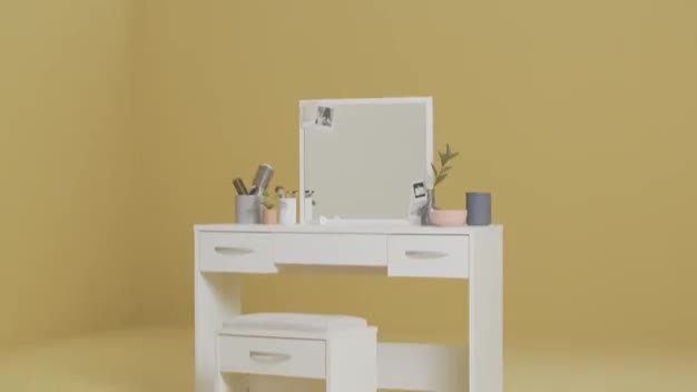 Argos pine discount dressing table stool