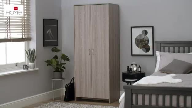 Argos home seville 2 deals door open shelf wardrobe