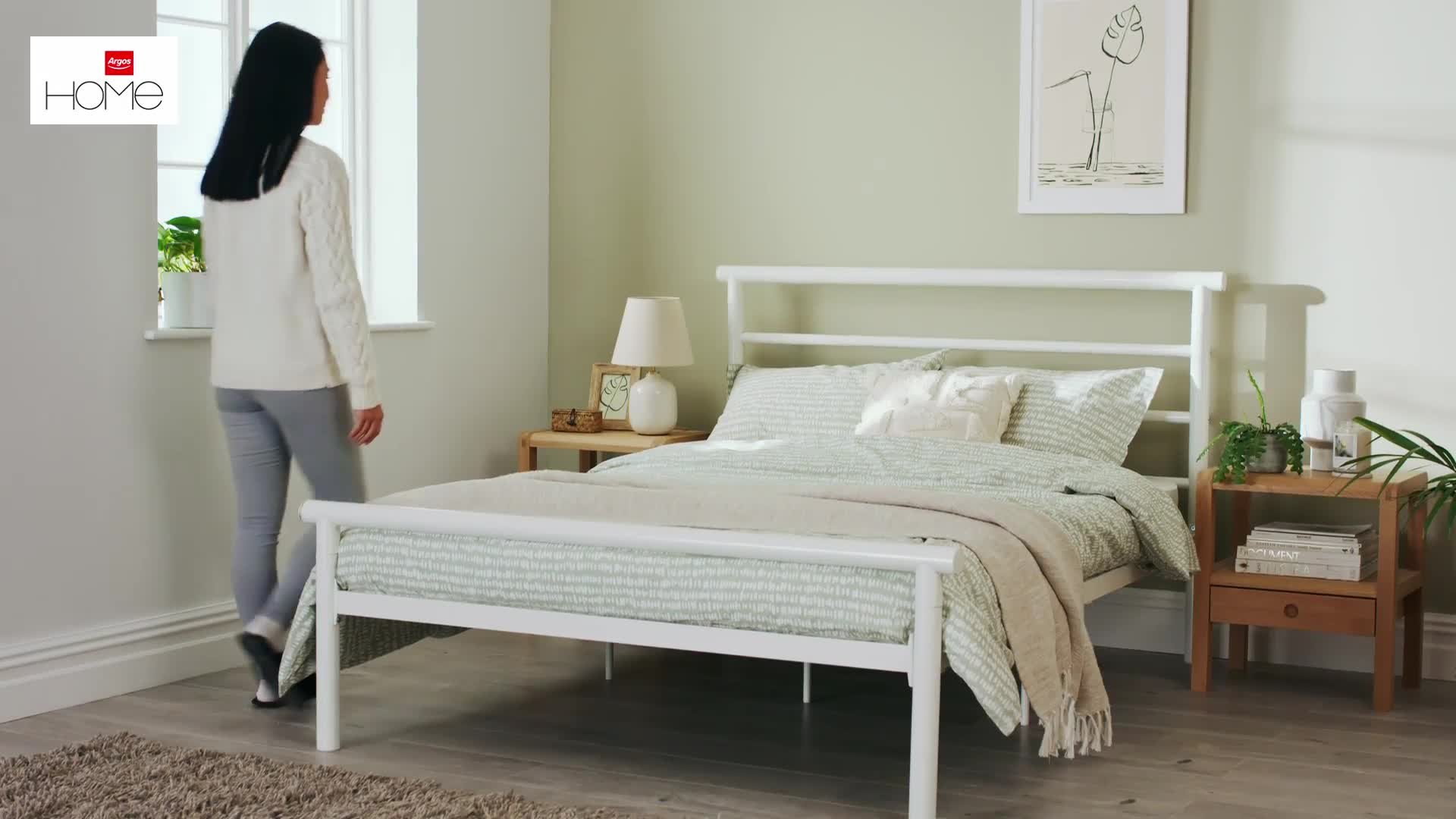 Argos white deals double bed frame