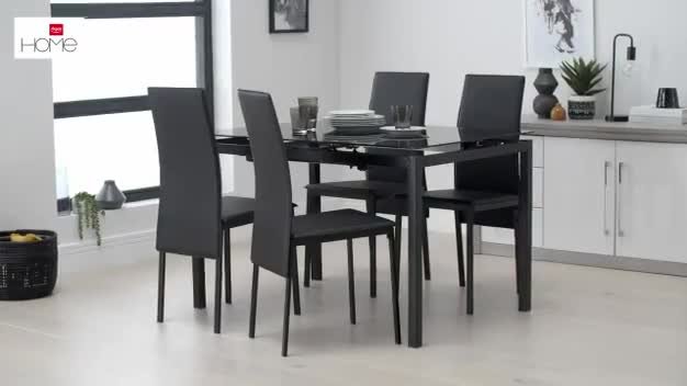 Argos home lido glass dining deals table