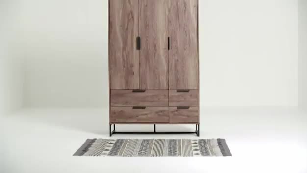 Dark wood deals wardrobe argos