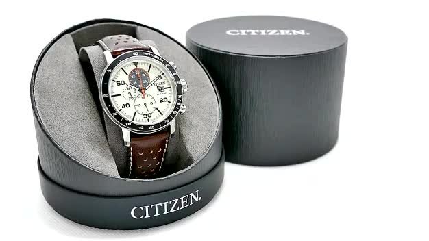 Buy Citizen Men s Chronograph Brown Leather Strap Watch Men s