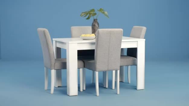 Argos white gloss discount table and chairs