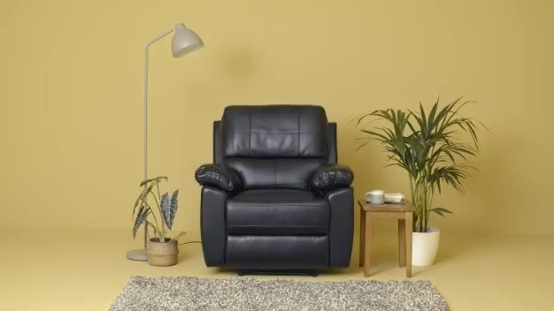 Black leather recliner chair argos hot sale