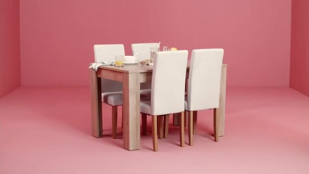 Argos red table and shop chairs