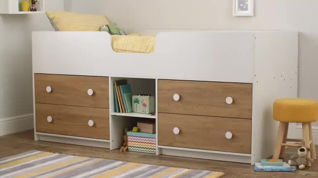 Shorty mid sleeper online bed with mattress