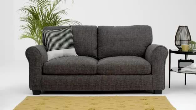 Buy Habitat Lisbon Fabric 2 Seater Sofa Bed Charcoal Sofa beds