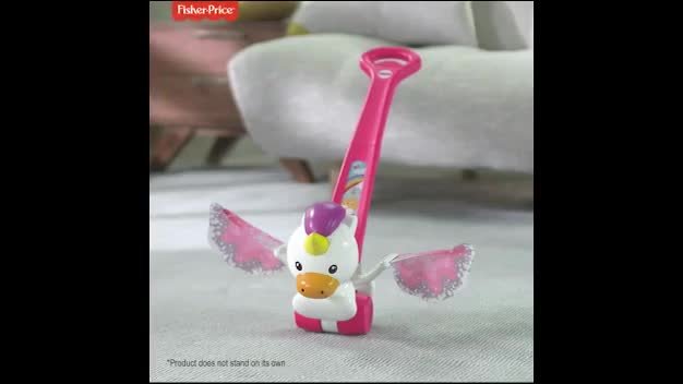 fisher price push and flutter unicorn