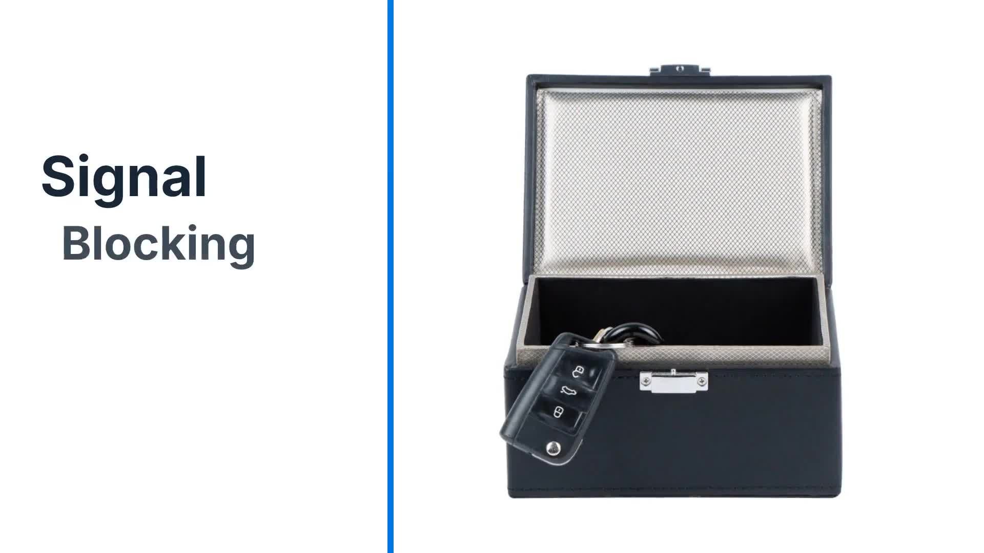 Faraday Box For Car Keys: Keyless Car Key Signal Blocker Box, Faraday Box With Pouch, Key