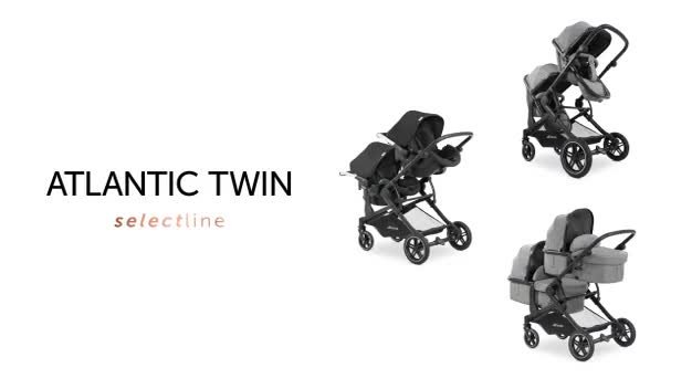 Hauck Atlantic Twin Pushchair-Grey (2022)