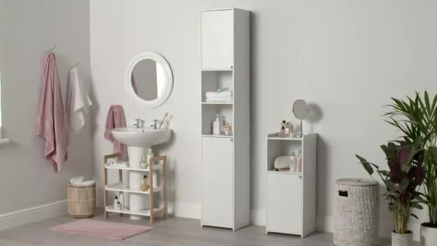 Tall bathroom online cabinets argos