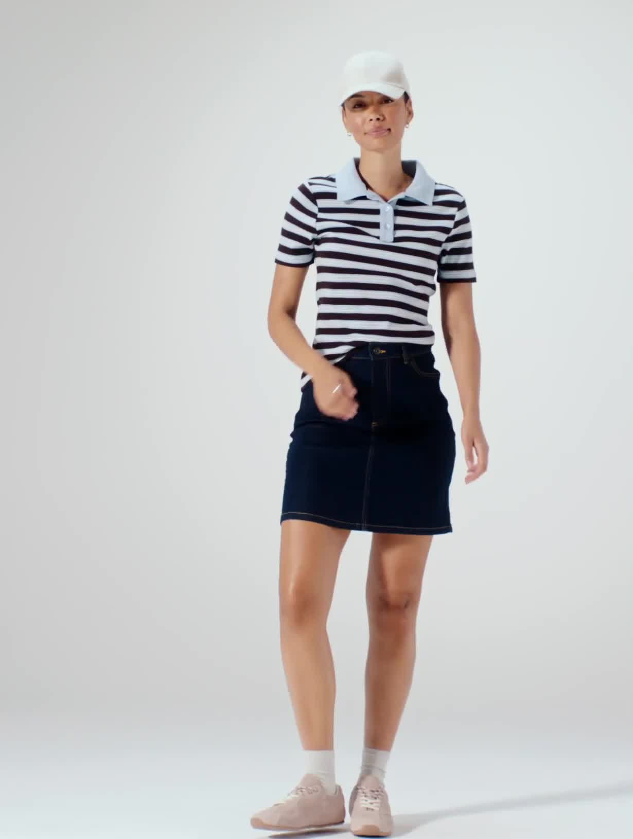 Brown Striped Polo Shirt  6 - Video 1 thumbnail